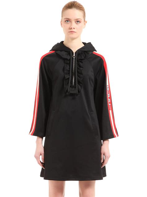 gucci hooded jersey dress